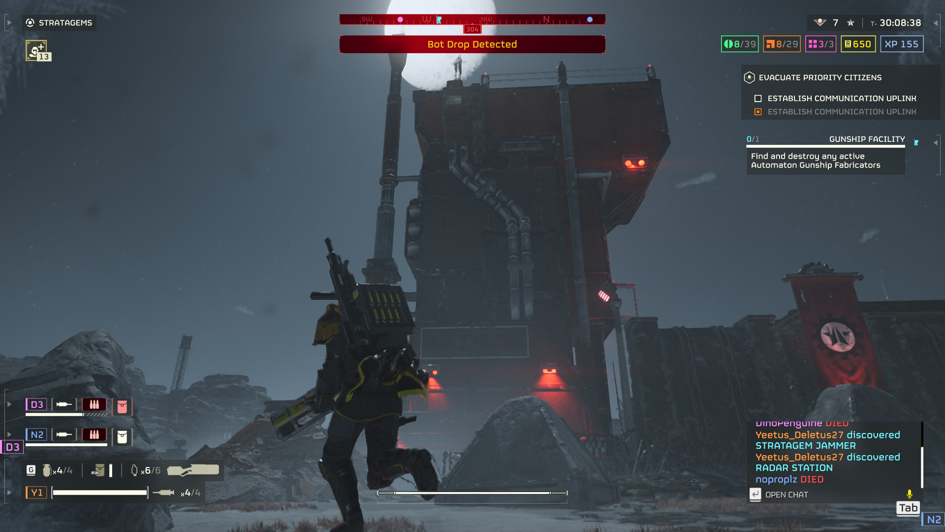 《地狱潜者2》新增武装直升机敌人，地狱炸弹成应对利器